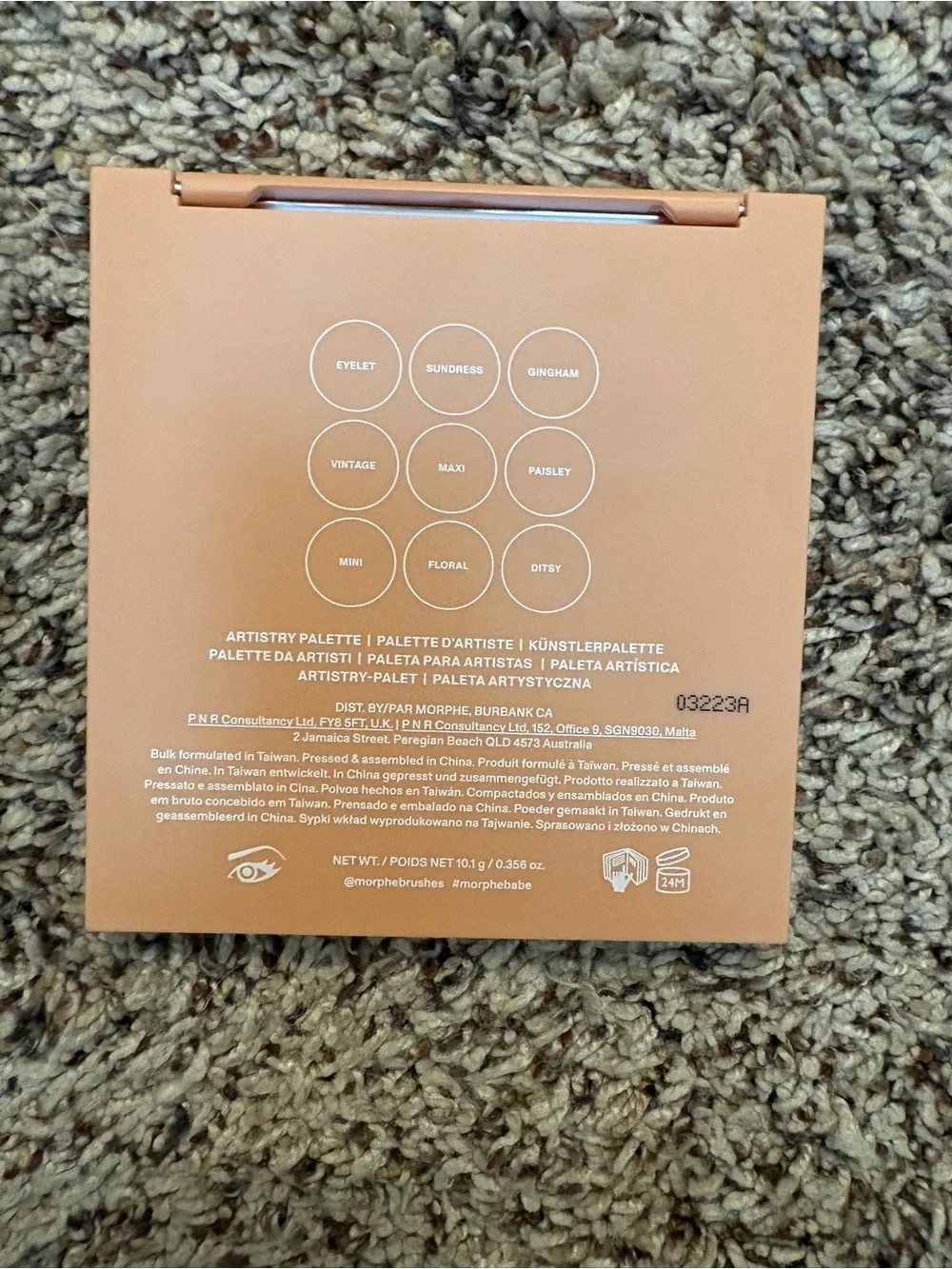 NIB Morphe Matte Essentials 9B Palette - Peach Coral Packaging